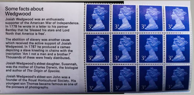 Great Britain Stamps # BK144 Wedgewood MNH VF Booklet Scott Value $150.00