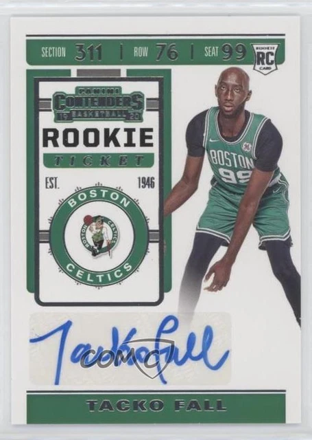 2019-20 Panini Contenders Sticker Season Ticket Tacko Fall #163 Rookie Auto RC