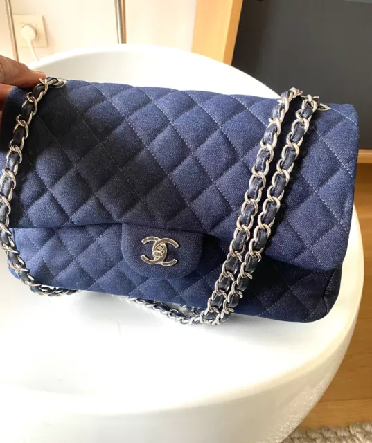 Chanel 30 Timeless Jumbo Sac Jean Matelassé 1980 Bag borsa vintage Cuir