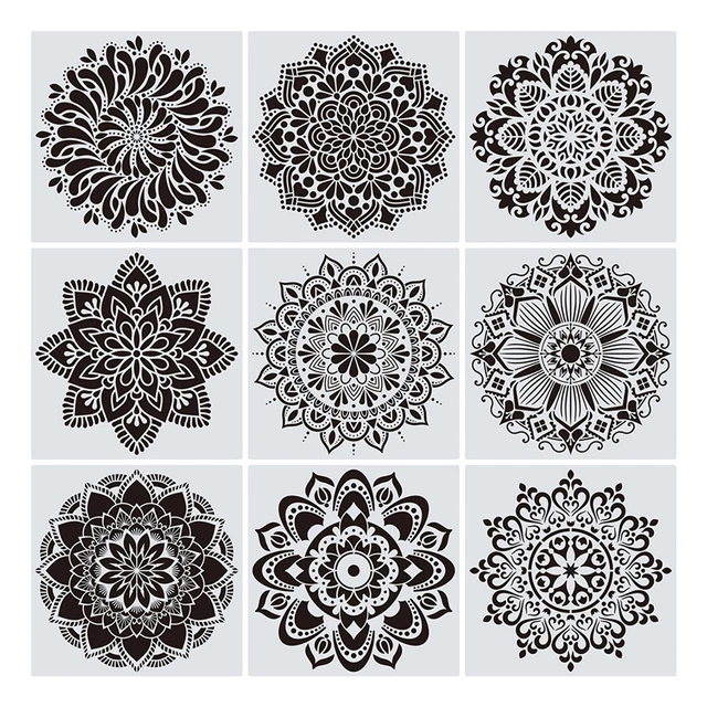 9 pz/set modelli di pittura simbolo fine tocco confortevole aggiungi fantasia ambientale