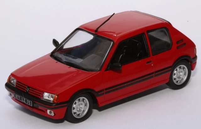 ODEON 1/43 Peugeot 205 GTI 1.9 Rouge 1988 - Miniature Résine Neuve