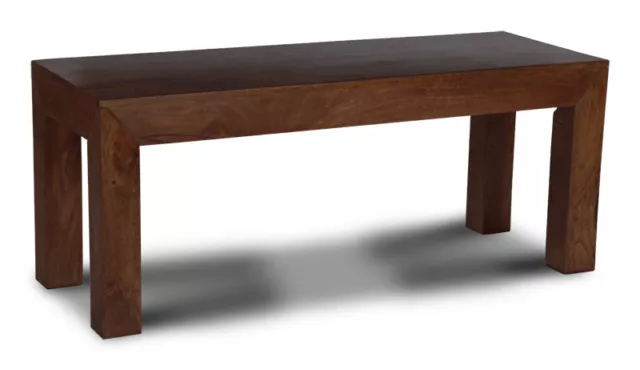 Solid Mango Wood 130Cm Bench New Indian Furniture