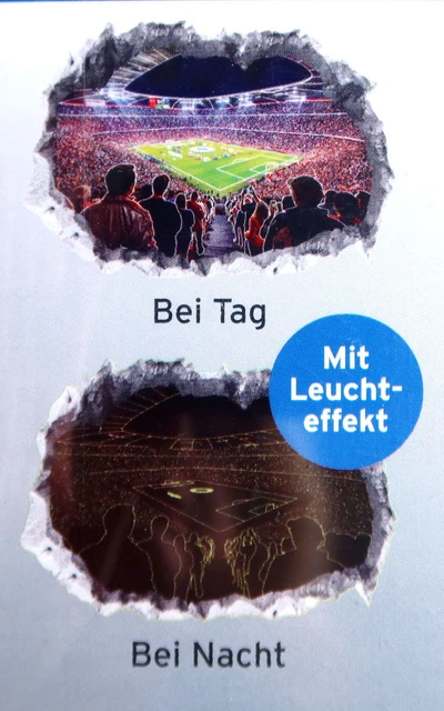 3D Wandtattoo FC Bayern München Stadion Allianz Arena Glow Wandufkleber NEU *
