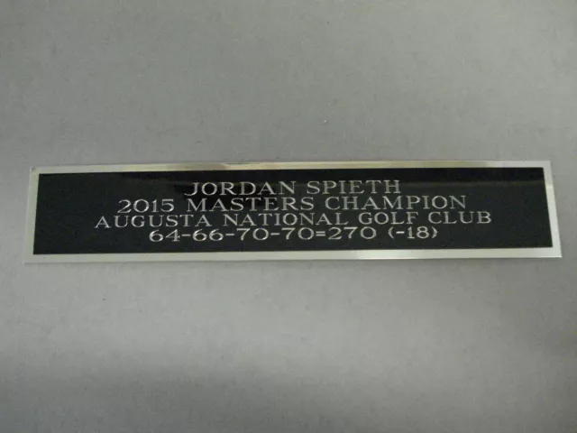 Jordan Spieth Nameplate For A 2015 Masters Golf Flag Case Or Scorecard  1.25X6