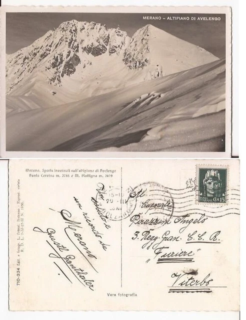 Italy  Postcards Cartolina Merano Altipiano Di Averengo Fp