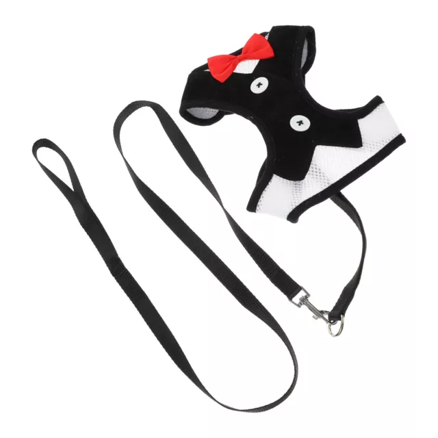 Dog Harness Kit Traction Rope and Vest Cat Leash Pet Walking Strap Bow Tie