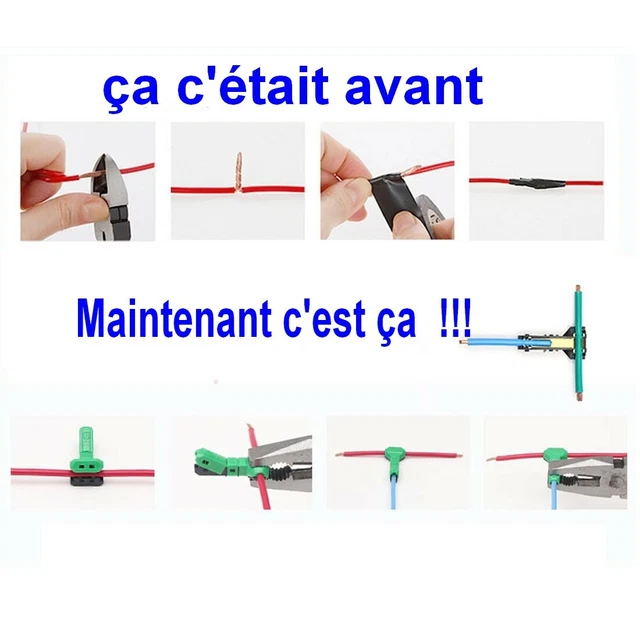 100 COSSES Borne Connexion Auto Dénudant,Connecteur,Connector JOW,mieux que wago 2