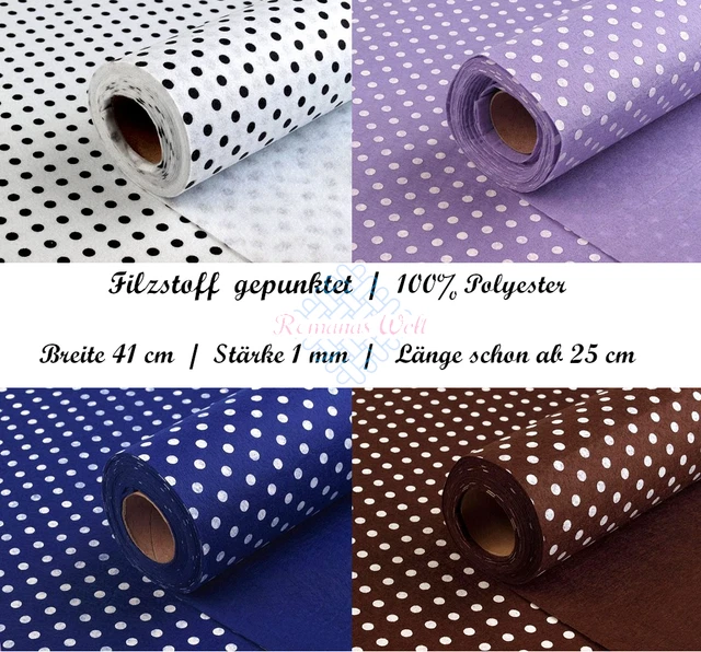 Tela de fieltro ancho 41 cm punteado poliéster 41 cm de ancho 1 mm fuerte artesanía decoración