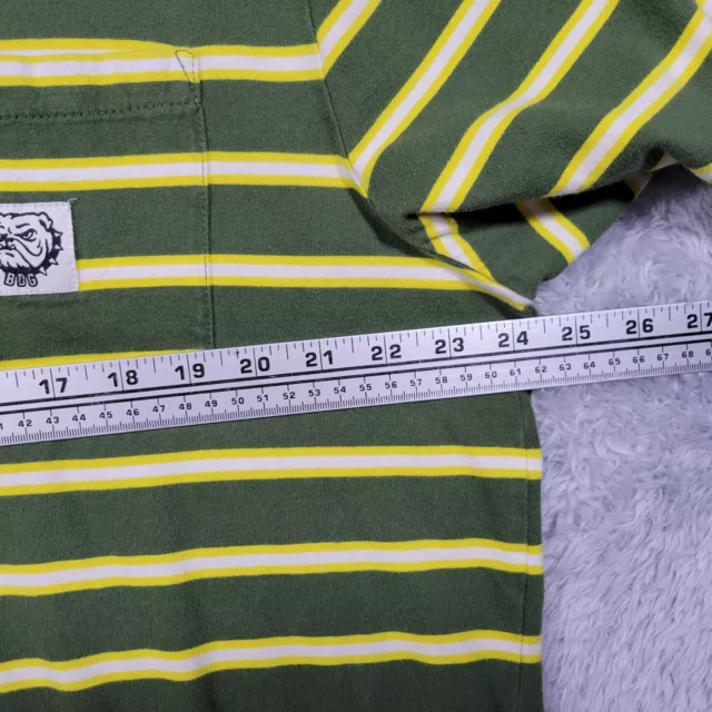 BDG Pocket Shirt Mens XL Green Yellow Striped Cotton Short Sleeve 3