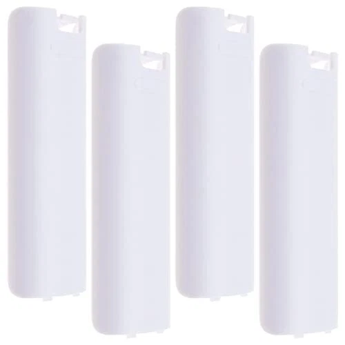 4PCS Battery Back Door Cover Shell Compatible with Nintendo Wii Remote