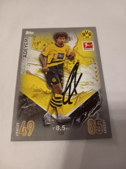 Match attax signiert Karim Adeyemi Borussia Dortmund NEU