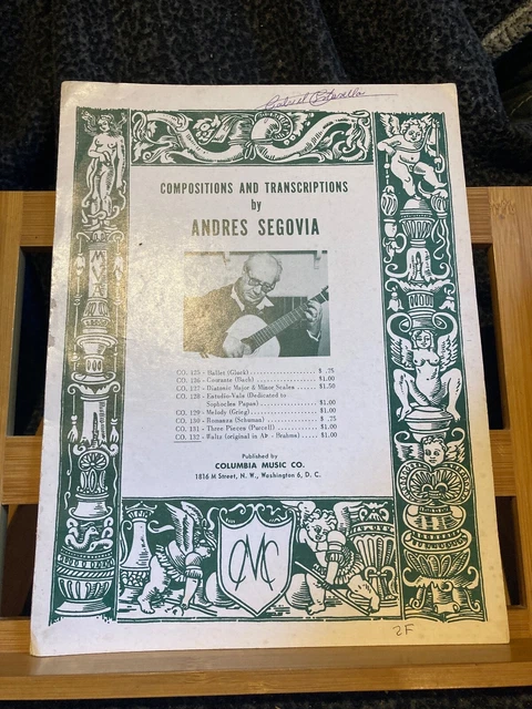 Brahms Valse transcription Guitare Andres Segovia partition Columbia