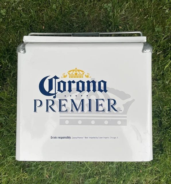 Corona Beer Premier Metal Ice Chest Cooler Rare Imported by Crown Imports 8”x10”