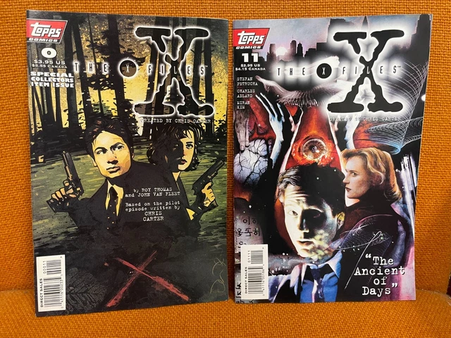 1995 Topps Comic Book THE X-FILES #0 + #11 TV Show digest magazine ray bradbury