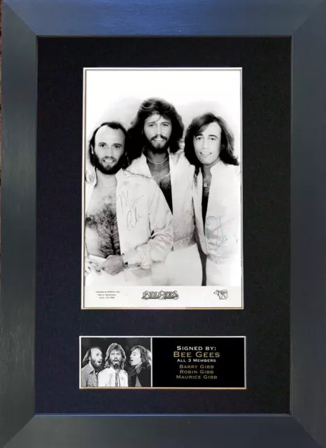 BEE GEES Signed Autograph Mounted Photo Reproduction A4 Print 209 2