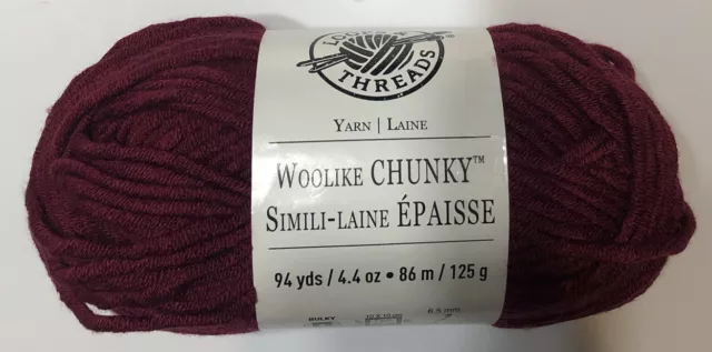 5 Skeins Loops & Threads Woolike Simili-Laine Super Fine Yarn NEW