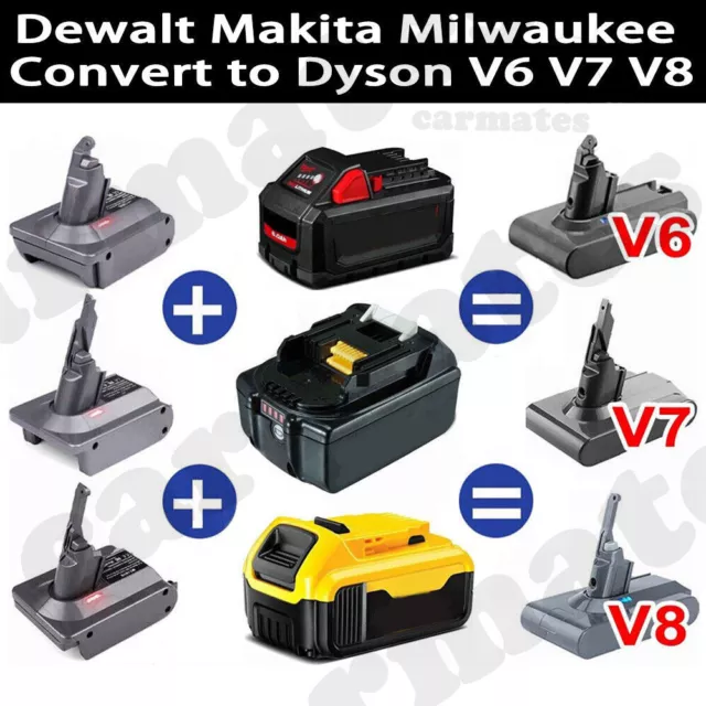 Adapter Convert For Makita Bosch 18V Battery for Dyson V6 V7 V8 Vacuum Cleane