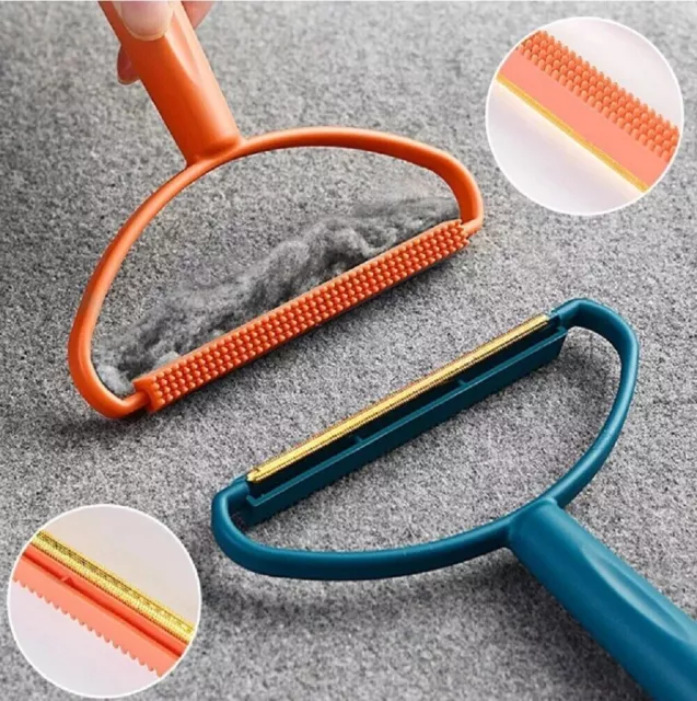 2 Ps Double-Sided Lint Remover Portable Reusable Clothes Fuzz Shaver Lint Roller