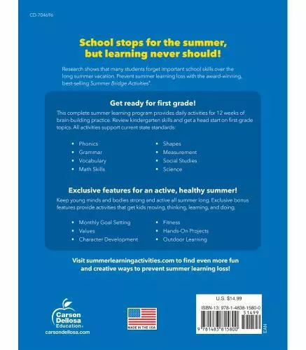 SUMMER BRIDGE ACTIVITIES 7th To 8th Grade Workbook Math Reading 5 