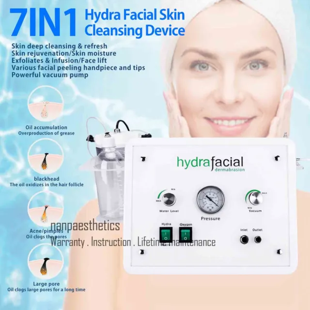 Máquina spa limpieza facial profunda 7EN1 Hydra dermoabrasión