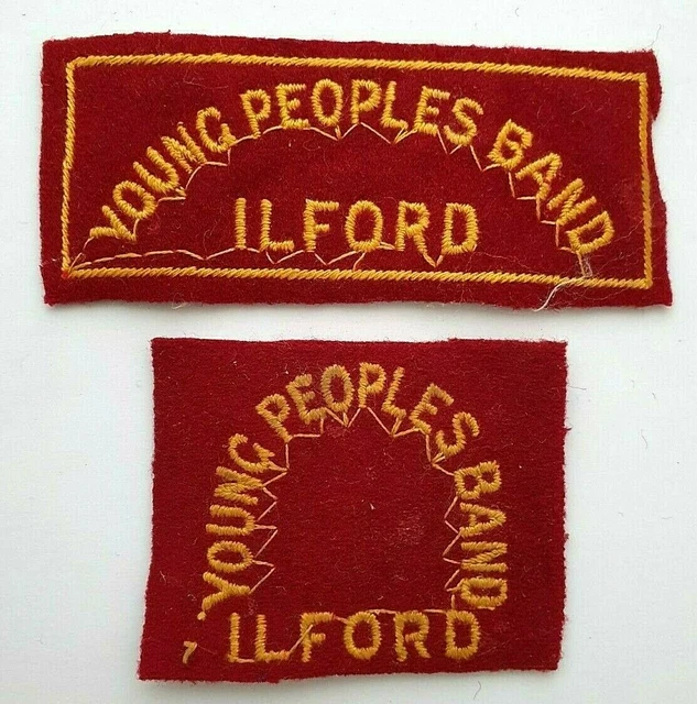SALVATION ARMY YOUNG Peoples Band ILFORD Cloth Patch Badge Vintage