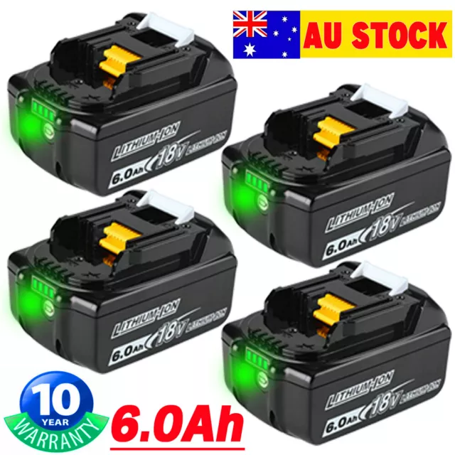 4X 18V For Makita 9.0Ah 6.0Ah Li-Ion Cordless Tool Battery BL1890 BL1860 BL1850