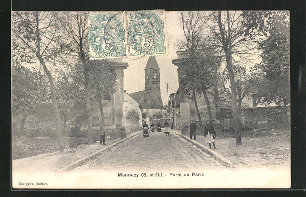CPA Mennecy, Porte de Paris 1905