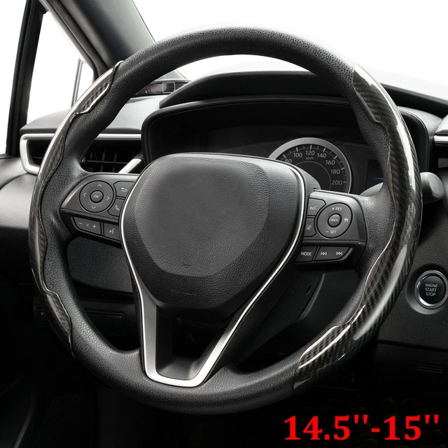 2x Universal Car Steering Wheel Booster Cover Carbon Fiber Accessories Non-Slip