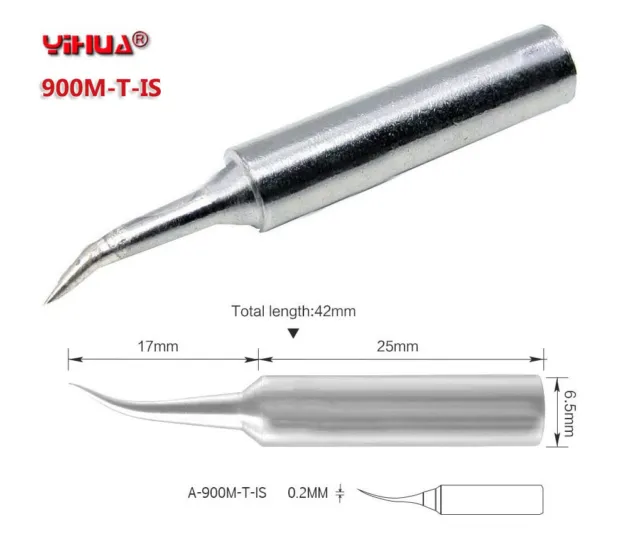 YIHUA 900M-T-IS Replacement Soldering Iron Tip For 936 937 Station Lead Free AU