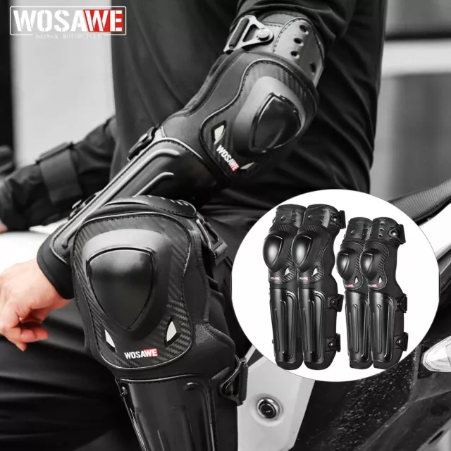 WOSAWE Adult Motorcycle Knee Elbow Pads Anti Collision Impact Protection Guard