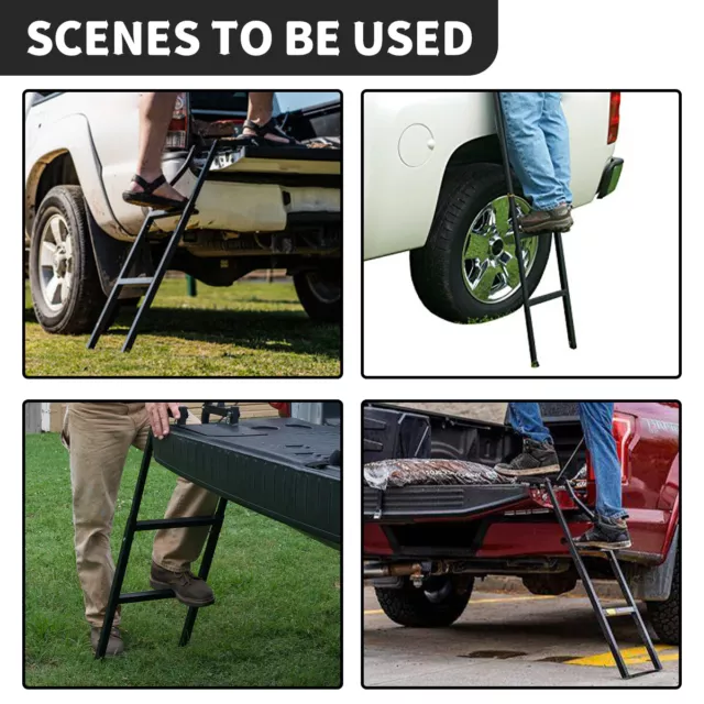 Adjustable Tailgate Ladder Truck Pickup Rear Gate Step Ladders Universal Parts