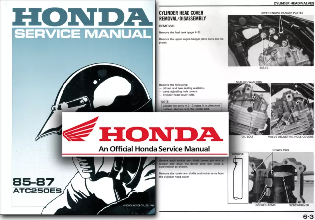 Honda ATC250ES BIG RED Service Manual 1985 1986 1987 Shop Workshop Manual ATC250