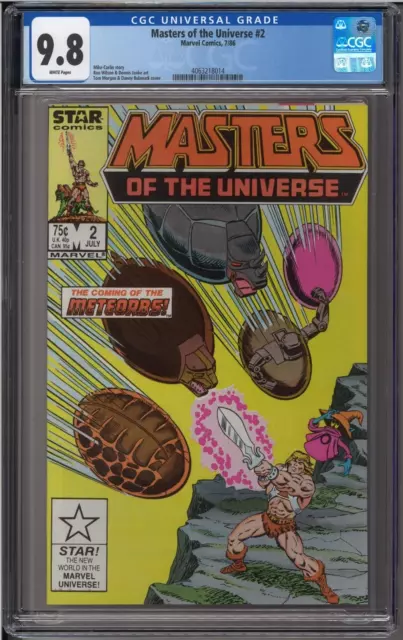 Masters of the Universe #2 CGC 9.8 White Pages  HE-MAN Marvel Star Comics 1986