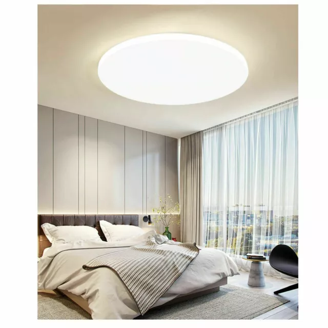 Ultra-bright LED Ceiling Light Panel Flush Mount Fitting Bathroom Kitchen Lamps
