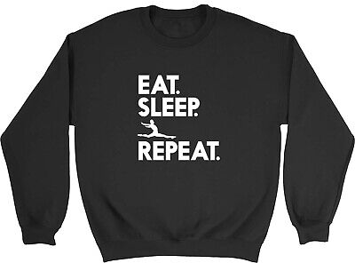 Eat Sleep Gymnastics Repeat Mens Womens Sweatshirt Jumper