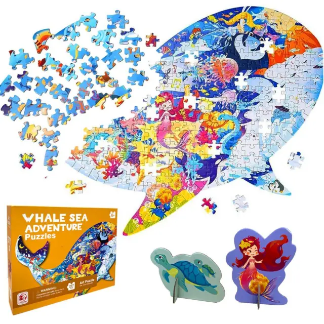 Whale Sea Adventure Shark Kids Puzzle Cardboard Toys Game 277 Pcs