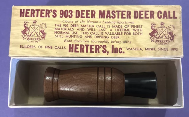 Herter's World Famous 903 Deer Master Deer Call with Box & Manual Wood