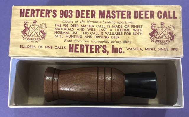 Herter's World Famous 903 Deer Master Deer Call with Box & Manual Wood