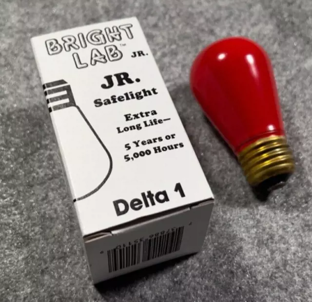 2 - Bombillas de luz de seguridad rojas Bright Lab Junior fotografía cuarto oscuro