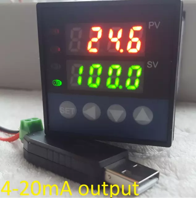 PID Temperature Controller Recorder 4-20mA Analog Output °C °F + USB RS485 to PC