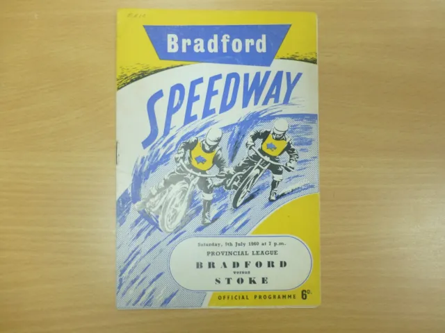 Bradford Vs Stoke Speedway Programme 9/7/1960