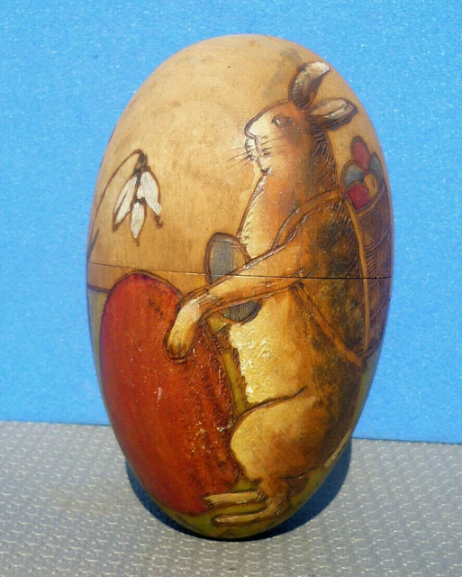 wunderschönes uraltes großes Osterei  Candy Container Befüllen vermutl.1910/1920