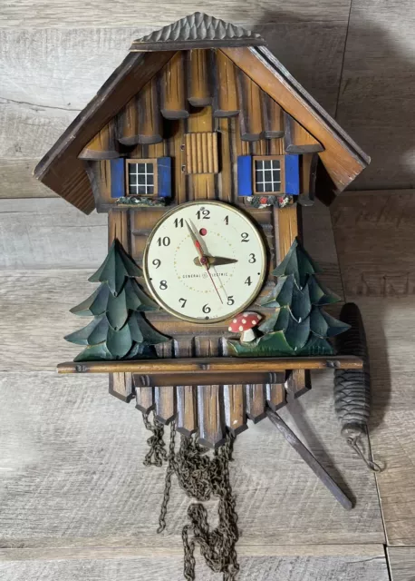 West German Cuckoo Clock  Wooden For Parts Or Repair Vintage