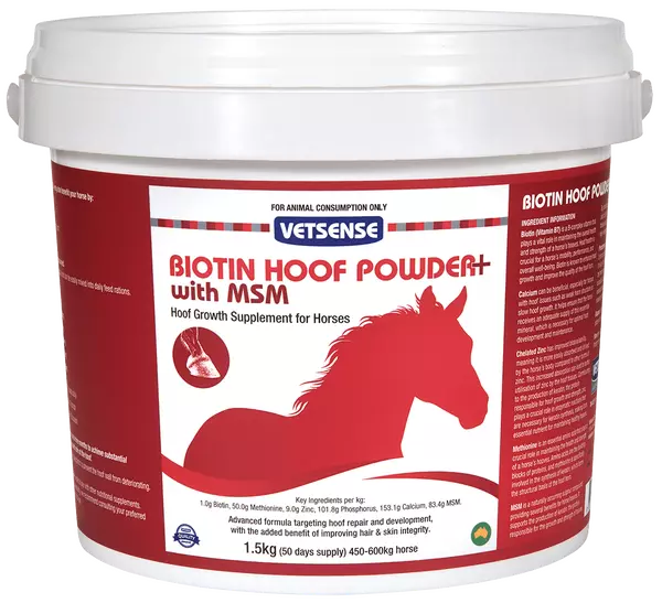 Vetsense Biotin Hoof Powder Plus with MSM 1.5kg