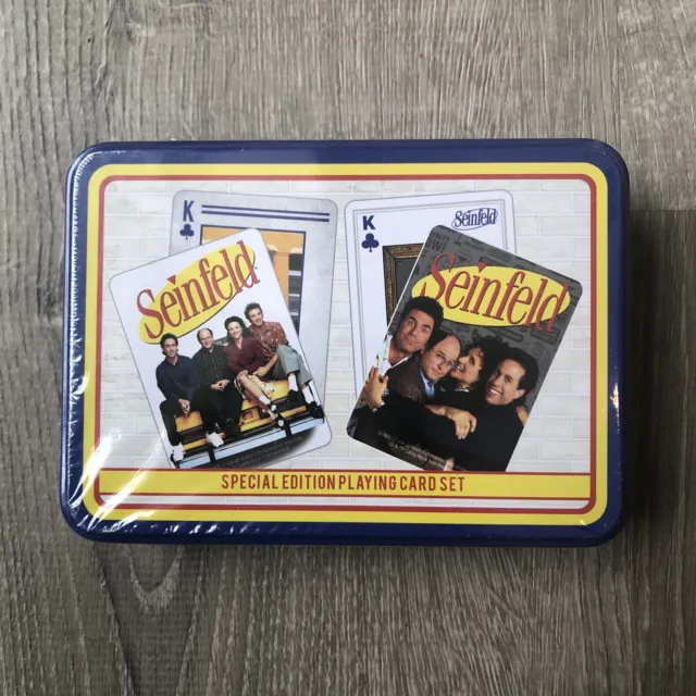 NEW! Seinfeld - Special Edition Playing Card Set - Keepsake Tin and 2 Decks