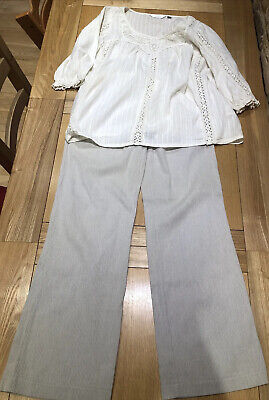 NEXT Maternity Summer Outfit Clothes Bundle Trousers and Top Size 8 VGC