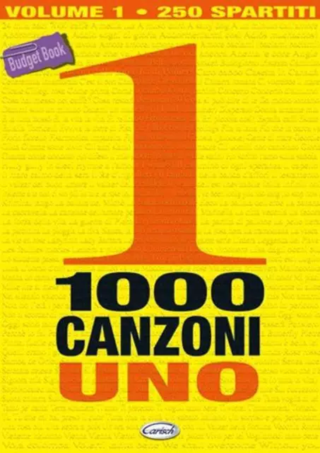 1000 Canzoni Volume 1 - Chitarra - 250 spartiti