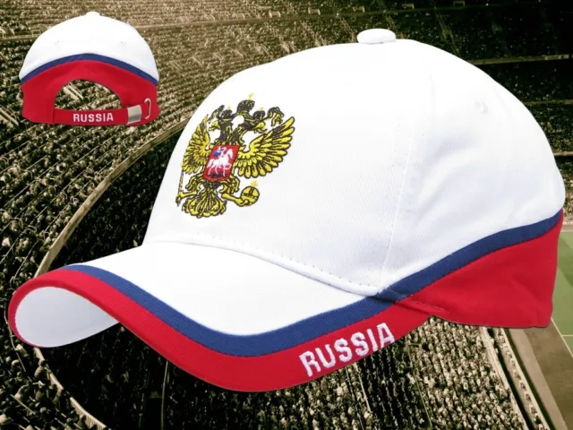 Russland Kappe 4  "RUSSIA"  + NEU + Fan WM EM Base Cap Russia 100% Baumwolle