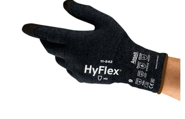 Ansell HyFlex 11-542 Cut/Heat-Resistant Work Gloves Made With Kevlar Size:M