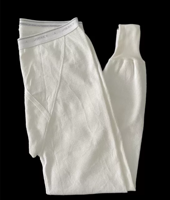 VINTAGE 1970S NEW Jockey Thermal Long Underwear 38 Long White Cotton ...